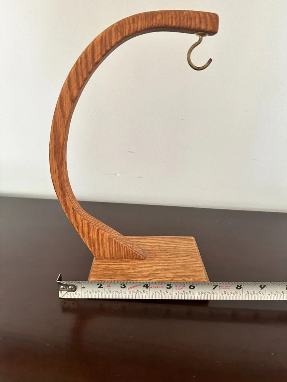 MCM Minimalist Bamboo Wood Banana Hanger Holder Countertop Hook Stand